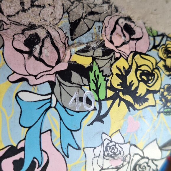 Irregular Choice Women 40 US 9 Canvas Bird Mary Jane Bow Retro Pinup Heels Pumps - Picture 8 of 16